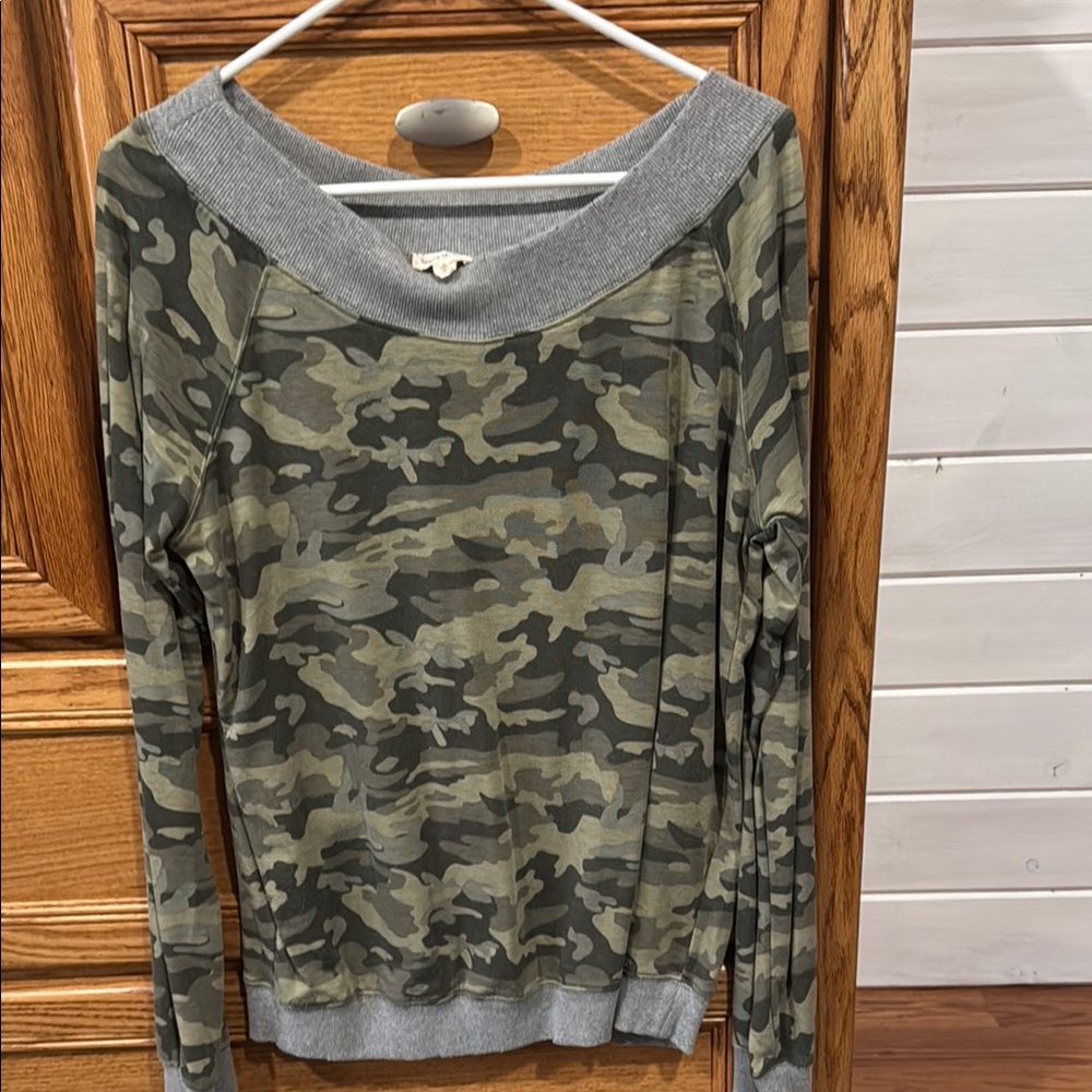 Camouflage Long Sleeve Top